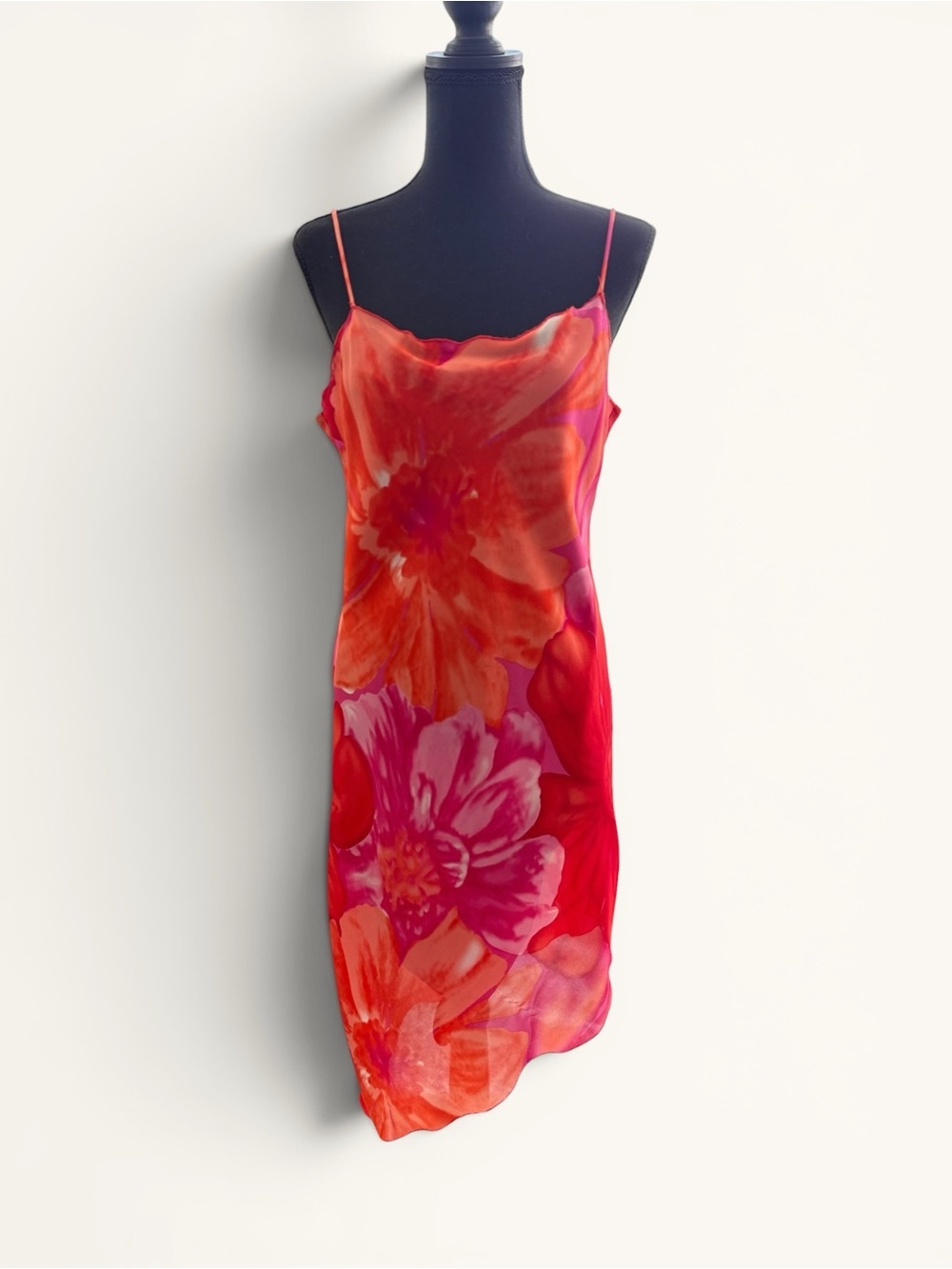Floral Asymmetrical Slip Dress